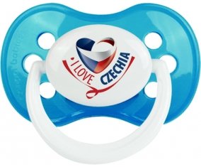 I Love Czechia Tétine Anatomique Cyan classique