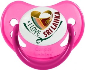 I Love Sri Lanka Sucette Physiologique Rose phosphorescente