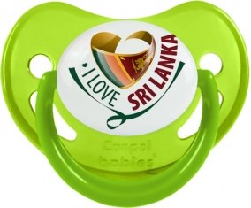 I Love Sri Lanka Sucette Physiologique Vert phosphorescente