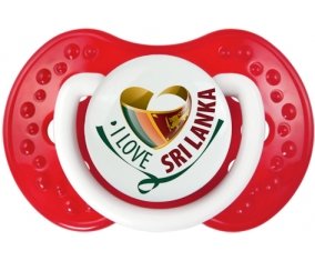 I Love Sri Lanka Sucette LOVI Dynamic Blanc-rouge classique