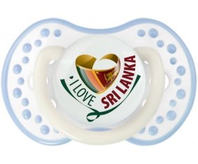 I Love Sri Lanka Sucette LOVI Dynamic Blanc-cyan classique