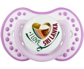 I Love Sri Lanka Sucette LOVI Dynamic Blanc-mauve classique