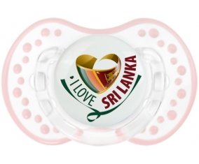 I Love Sri Lanka Sucette LOVI Dynamic Retro-blanc-rose-tendre classique