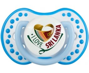 I Love Sri Lanka Sucette LOVI Dynamic Blanc-bleu phosphorescente