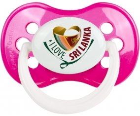 I Love Sri Lanka Sucette Anatomique Rose foncé classique
