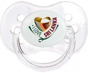 I Love Sri Lanka Tétine Cerise Transparent classique