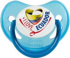 I Love Ecuador Tétine Physiologique Bleue phosphorescente