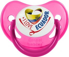 I Love Ecuador Tétine Physiologique Rose phosphorescente