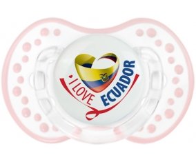 I Love Ecuador Sucete LOVI Dynamic Retro-blanc-rose-tendre classique