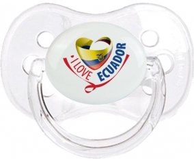 I Love Ecuador Sucete Cerise Transparent classique