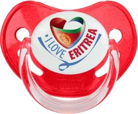 I Love Eritrea Sucete Physiologique Rouge à paillette