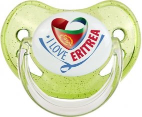 I Love Eritrea Sucete Physiologique Vert à paillette