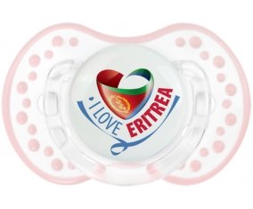 I Love Eritrea Tétine LOVI Dynamic Retro-blanc-rose-tendre classique