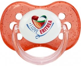 I Love Eritrea Sucette Cerise Rouge à paillette