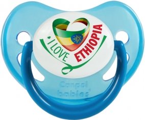 I Love Ethiopia Sucette Physiologique Bleue phosphorescente