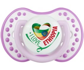 I Love Ethiopia Sucette LOVI Dynamic Blanc-mauve classique