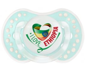 I Love Ethiopia Sucette LOVI Dynamic Retro-turquoise-lagon classique