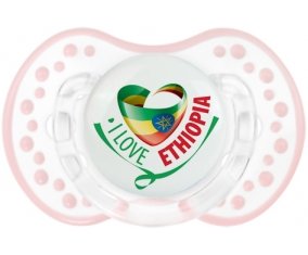 I Love Ethiopia Sucette LOVI Dynamic Retro-blanc-rose-tendre classique