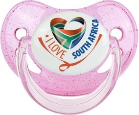 I Love South Africa Sucette Physiologique Rose à paillette