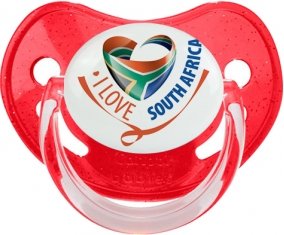 I Love South Africa Sucette Physiologique Rouge à paillette