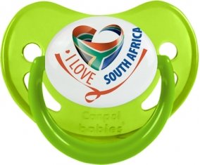 I Love South Africa Sucette Physiologique Vert phosphorescente