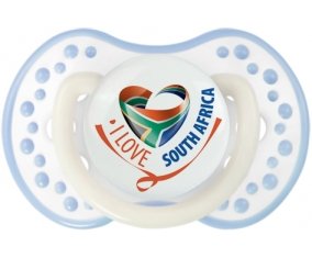 I Love South Africa Sucette LOVI Dynamic Blanc-cyan classique