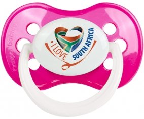 I Love South Africa Sucette Anatomique Rose foncé classique