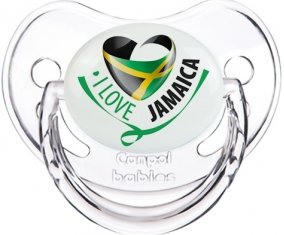 I Love Jamaica Tétine Physiologique Transparent classique
