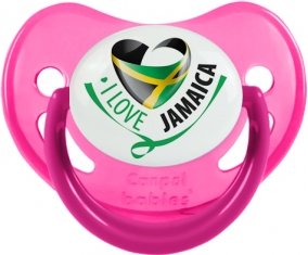 I Love Jamaica Tétine Physiologique Rose phosphorescente