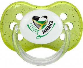 I Love Jamaica Sucete Cerise Vert à paillette