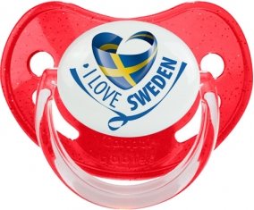 I Love Sweden Sucete Physiologique Rouge à paillette