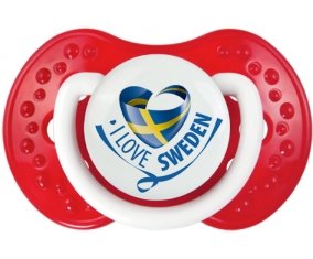 I Love Sweden Tétine LOVI Dynamic Blanc-rouge classique