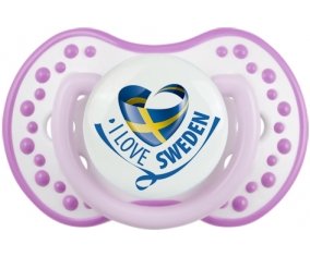 I Love Sweden Tétine LOVI Dynamic Blanc-mauve classique