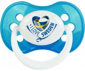 I Love Sweden Sucette Anatomique Cyan classique