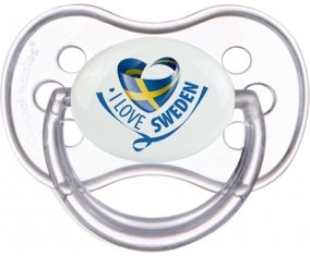 I Love Sweden Sucette Anatomique Transparente classique