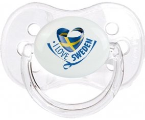I Love Sweden Sucette Cerise Transparent classique