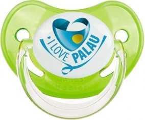 I Love Palau Sucette Physiologique Vert classique