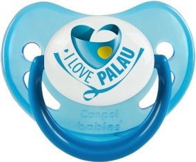 I Love Palau Sucette Physiologique Bleue phosphorescente
