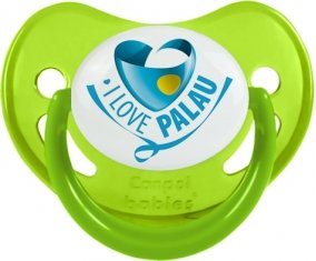 I Love Palau Sucette Physiologique Vert phosphorescente