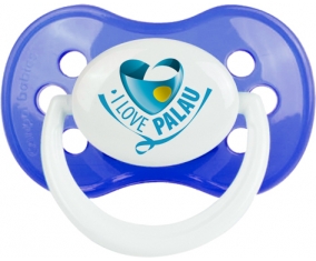 I Love Palau Tétine Anatomique Bleu classique