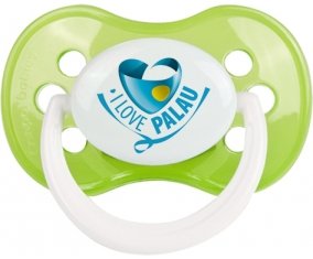 I Love Palau Tétine Anatomique Vert classique