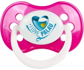 I Love Palau Tétine Anatomique Rose foncé classique