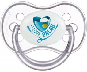I Love Palau Tétine Anatomique Transparente classique