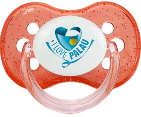 I Love Palau Sucette Cerise Rouge à paillette