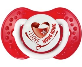 I Love Hong Kong Sucette LOVI Dynamic Blanc-rouge classique