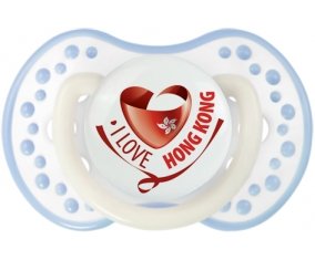I Love Hong Kong Sucette LOVI Dynamic Blanc-cyan classique