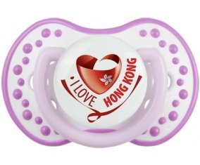 I Love Hong Kong Sucette LOVI Dynamic Blanc-mauve classique