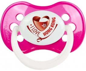 I Love Hong Kong Sucette Anatomique Rose foncé classique