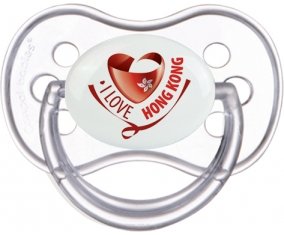 I Love Hong Kong Sucette Anatomique Transparente classique