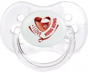 I Love Hong Kong Tétine Cerise Transparent classique